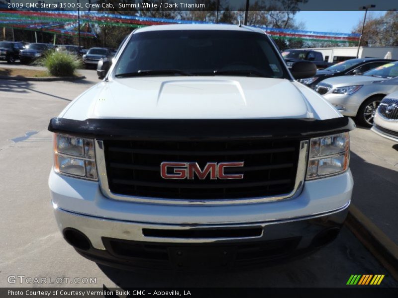 Summit White / Dark Titanium 2009 GMC Sierra 1500 SL Crew Cab
