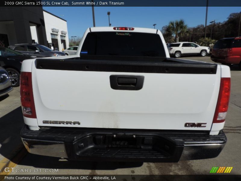 Summit White / Dark Titanium 2009 GMC Sierra 1500 SL Crew Cab