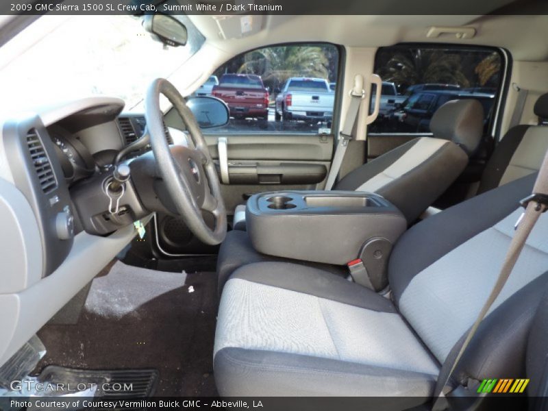 Summit White / Dark Titanium 2009 GMC Sierra 1500 SL Crew Cab