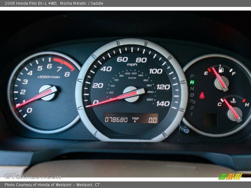 Mocha Metallic / Saddle 2008 Honda Pilot EX-L 4WD