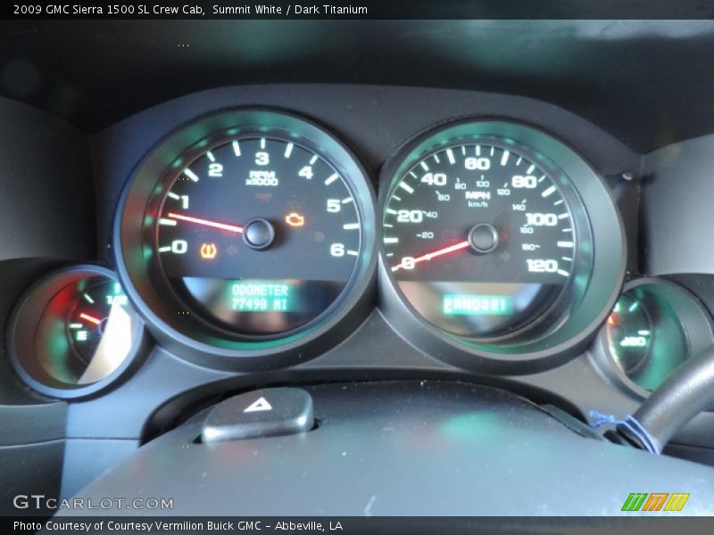 Summit White / Dark Titanium 2009 GMC Sierra 1500 SL Crew Cab