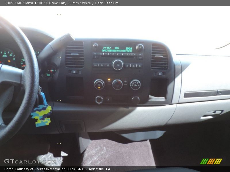 Summit White / Dark Titanium 2009 GMC Sierra 1500 SL Crew Cab