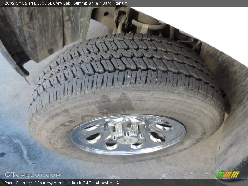Summit White / Dark Titanium 2009 GMC Sierra 1500 SL Crew Cab