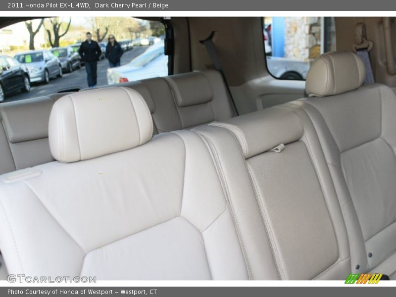Dark Cherry Pearl / Beige 2011 Honda Pilot EX-L 4WD