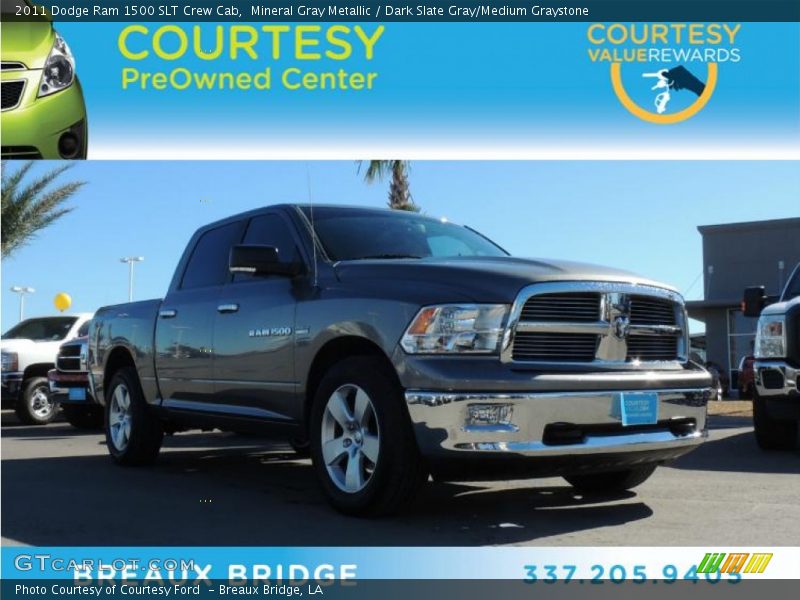 Mineral Gray Metallic / Dark Slate Gray/Medium Graystone 2011 Dodge Ram 1500 SLT Crew Cab
