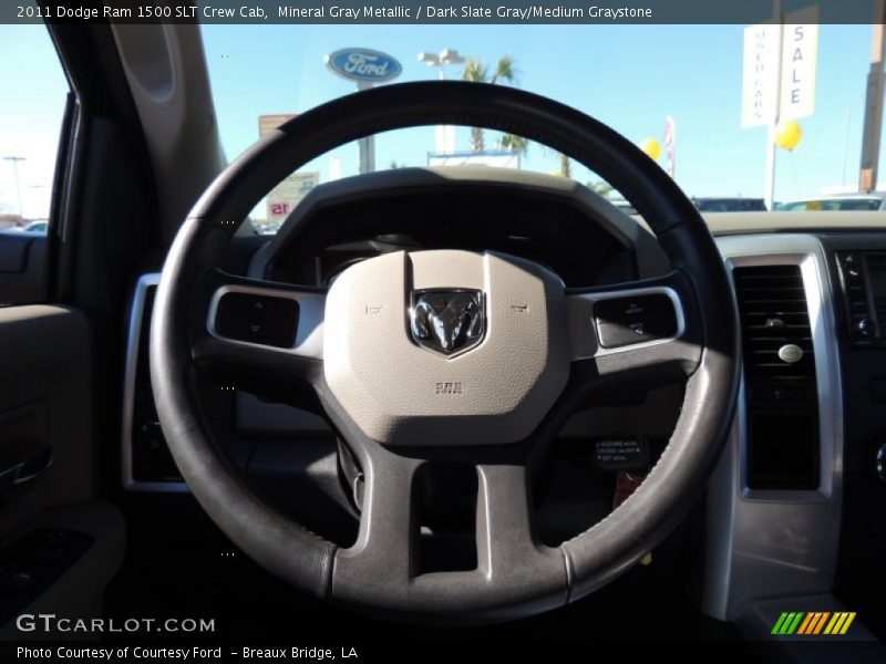 Mineral Gray Metallic / Dark Slate Gray/Medium Graystone 2011 Dodge Ram 1500 SLT Crew Cab