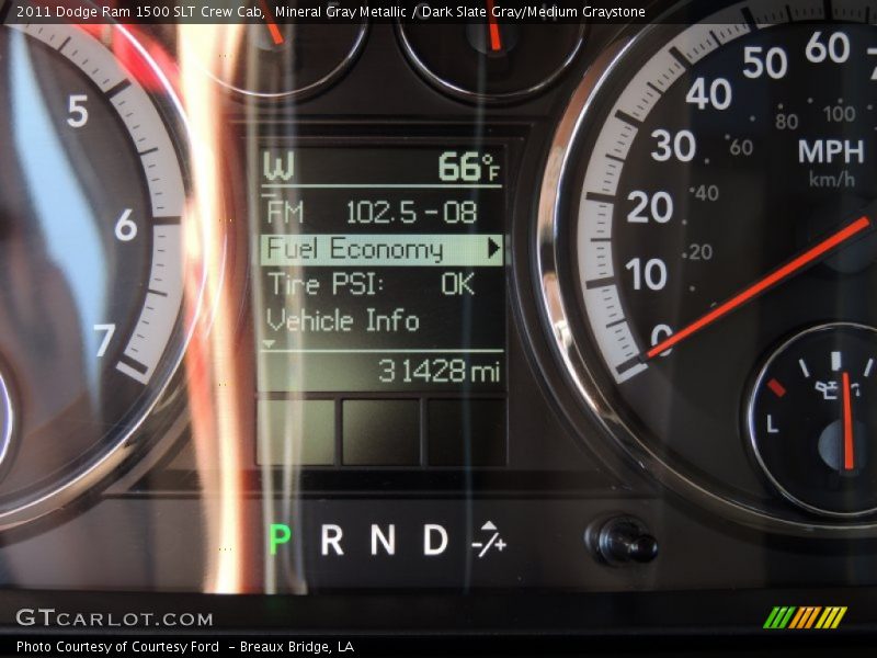 Mineral Gray Metallic / Dark Slate Gray/Medium Graystone 2011 Dodge Ram 1500 SLT Crew Cab