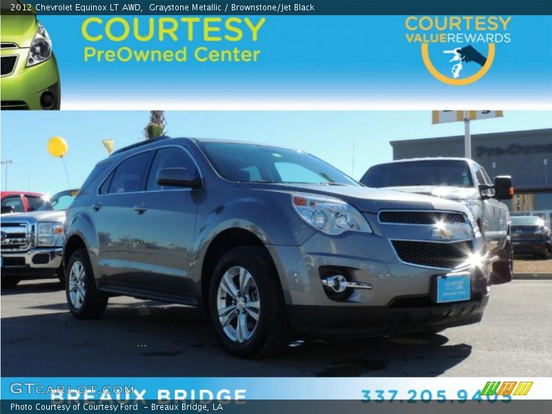 Graystone Metallic / Brownstone/Jet Black 2012 Chevrolet Equinox LT AWD