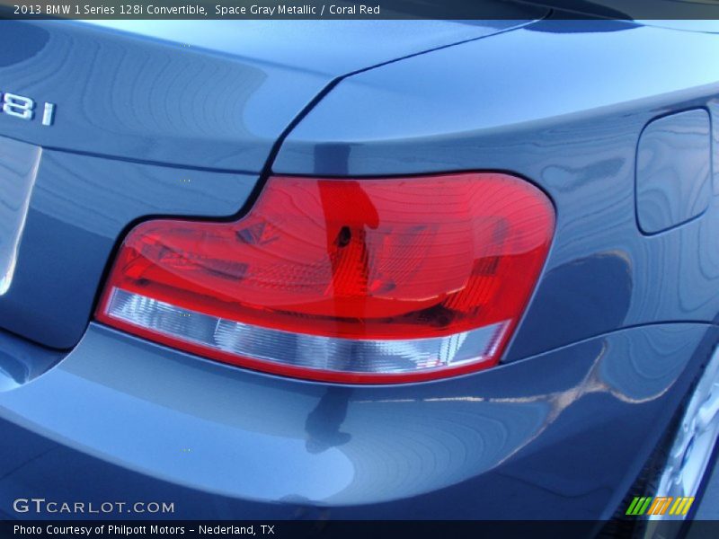 Space Gray Metallic / Coral Red 2013 BMW 1 Series 128i Convertible