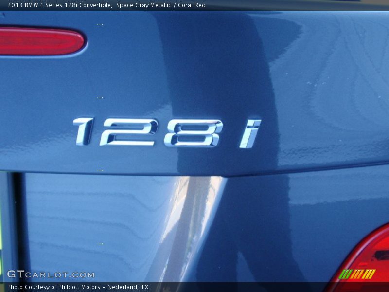 Space Gray Metallic / Coral Red 2013 BMW 1 Series 128i Convertible