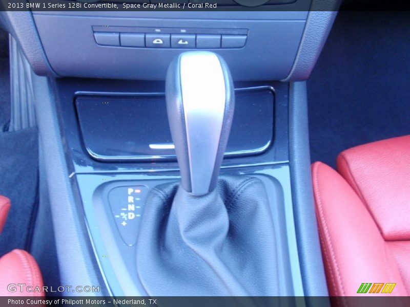 Space Gray Metallic / Coral Red 2013 BMW 1 Series 128i Convertible