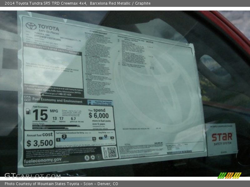 Barcelona Red Metallic / Graphite 2014 Toyota Tundra SR5 TRD Crewmax 4x4