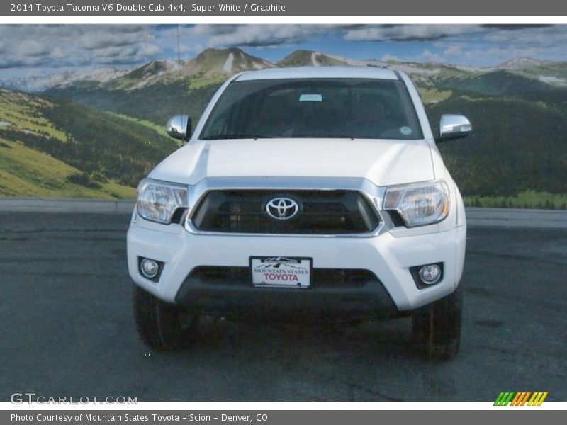 Super White / Graphite 2014 Toyota Tacoma V6 Double Cab 4x4