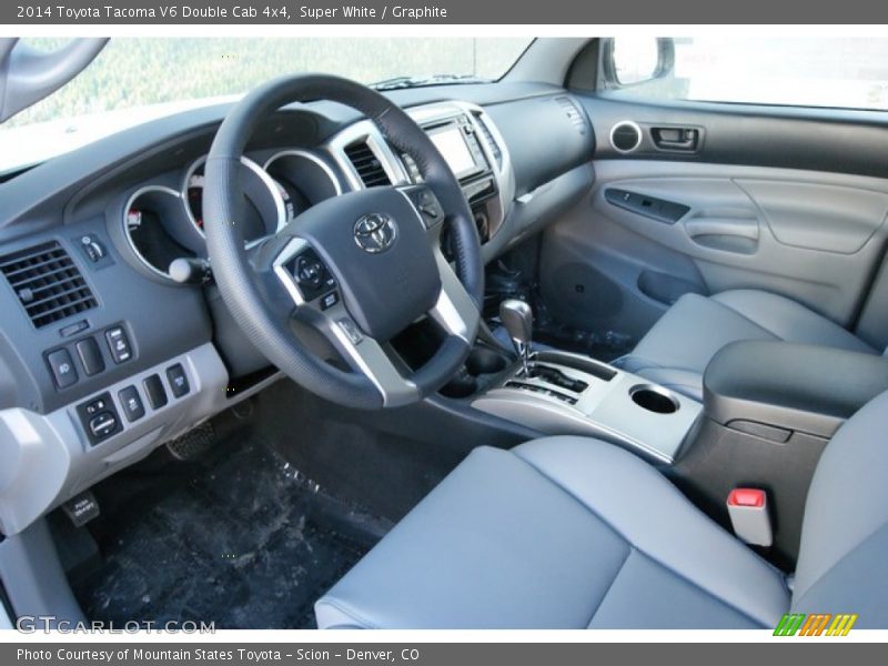 Super White / Graphite 2014 Toyota Tacoma V6 Double Cab 4x4