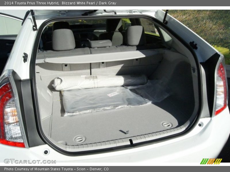 Blizzard White Pearl / Dark Gray 2014 Toyota Prius Three Hybrid