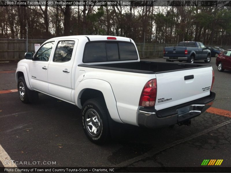 Super White / Taupe 2008 Toyota Tacoma V6 SR5 PreRunner Double Cab