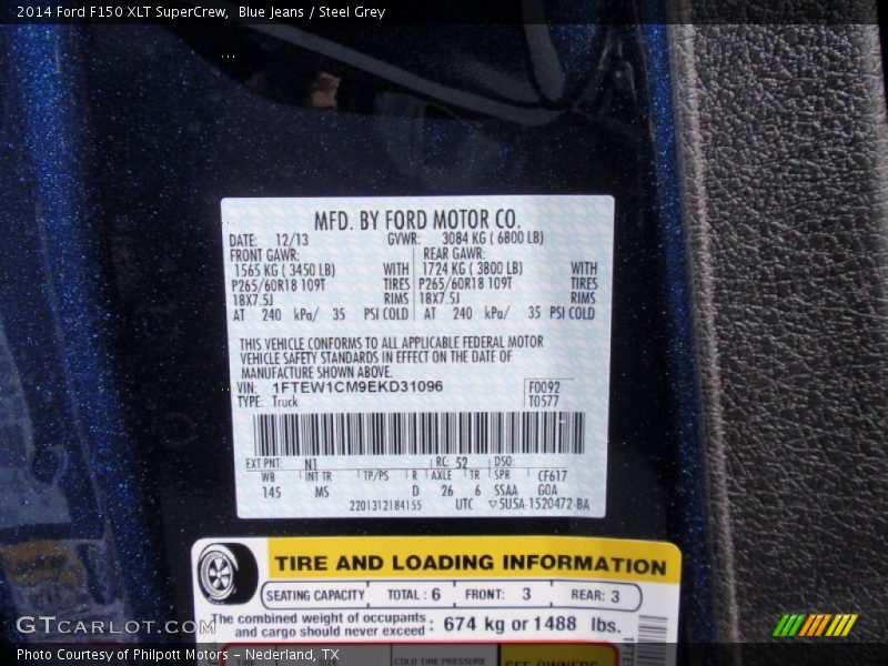 Blue Jeans / Steel Grey 2014 Ford F150 XLT SuperCrew