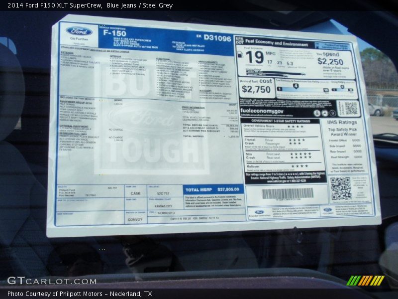 Blue Jeans / Steel Grey 2014 Ford F150 XLT SuperCrew