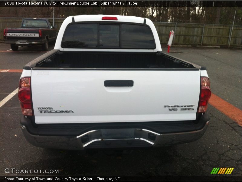 Super White / Taupe 2008 Toyota Tacoma V6 SR5 PreRunner Double Cab