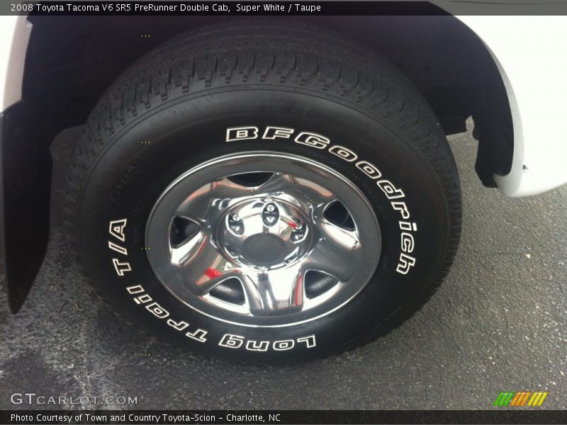 Super White / Taupe 2008 Toyota Tacoma V6 SR5 PreRunner Double Cab