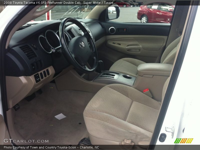 Super White / Taupe 2008 Toyota Tacoma V6 SR5 PreRunner Double Cab