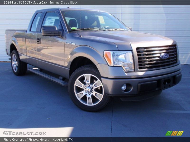 Sterling Grey / Black 2014 Ford F150 STX SuperCab