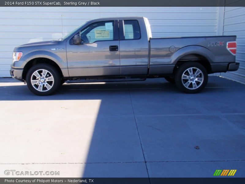 Sterling Grey / Black 2014 Ford F150 STX SuperCab