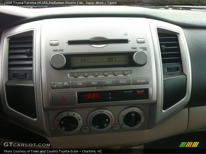 Super White / Taupe 2008 Toyota Tacoma V6 SR5 PreRunner Double Cab