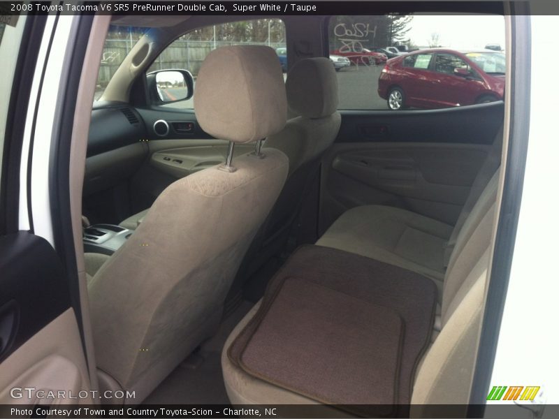 Super White / Taupe 2008 Toyota Tacoma V6 SR5 PreRunner Double Cab