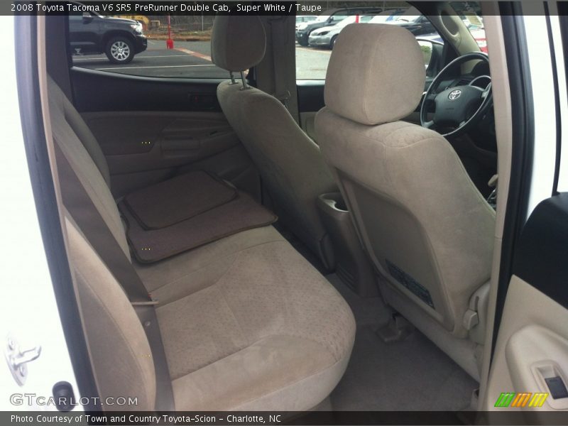 Super White / Taupe 2008 Toyota Tacoma V6 SR5 PreRunner Double Cab