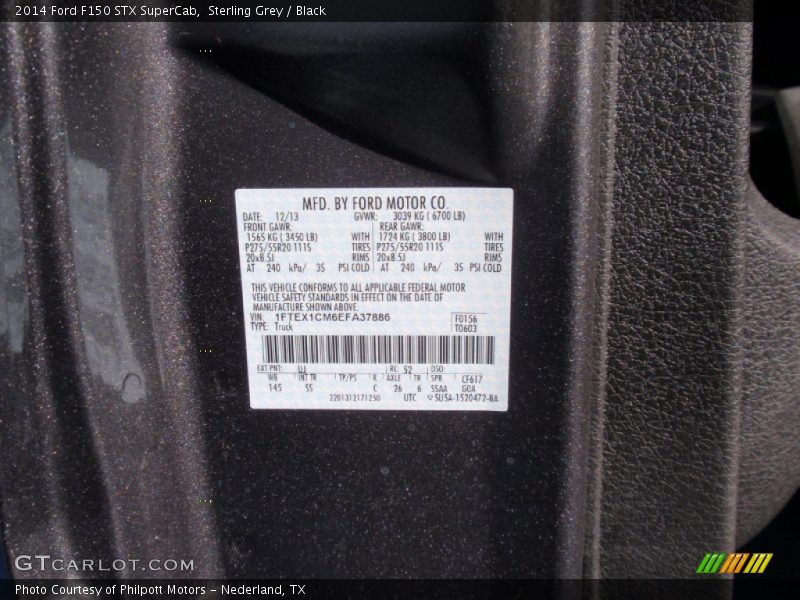 Sterling Grey / Black 2014 Ford F150 STX SuperCab