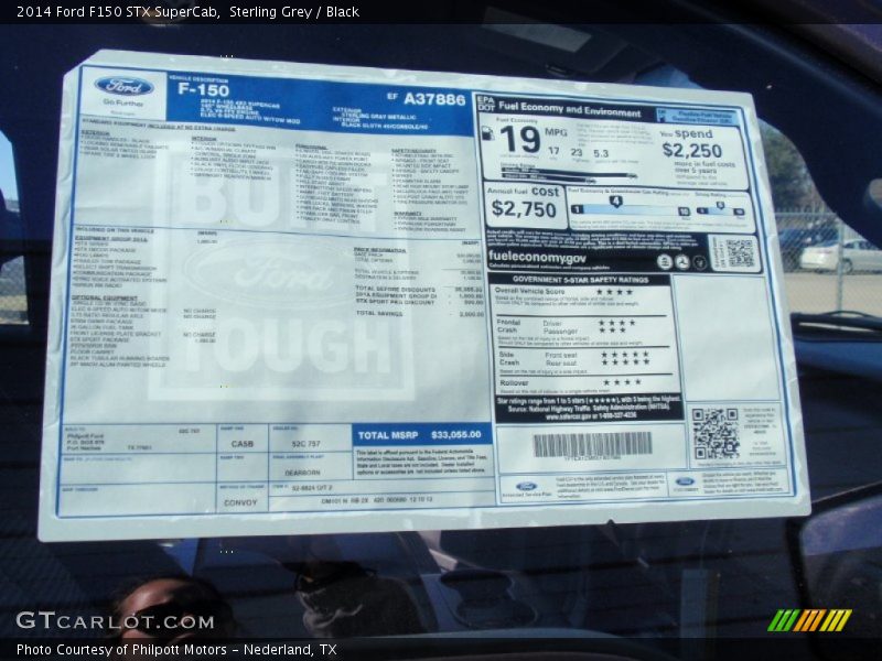 Sterling Grey / Black 2014 Ford F150 STX SuperCab