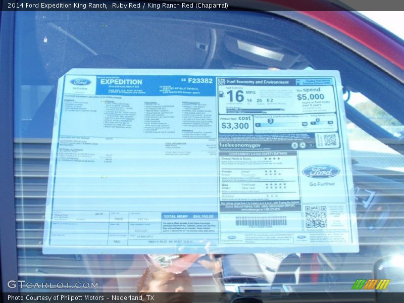 Ruby Red / King Ranch Red (Chaparral) 2014 Ford Expedition King Ranch