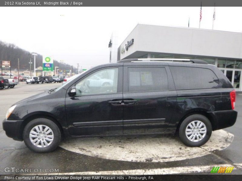 Midnight Black / Beige 2012 Kia Sedona LX