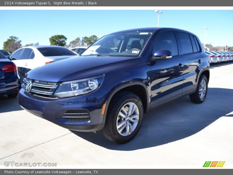 Night Blue Metallic / Black 2014 Volkswagen Tiguan S