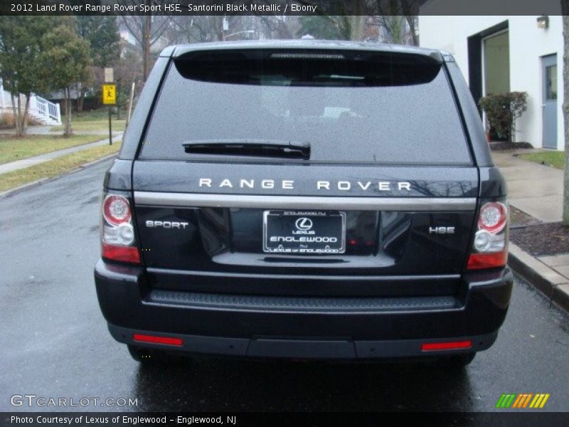 Santorini Black Metallic / Ebony 2012 Land Rover Range Rover Sport HSE