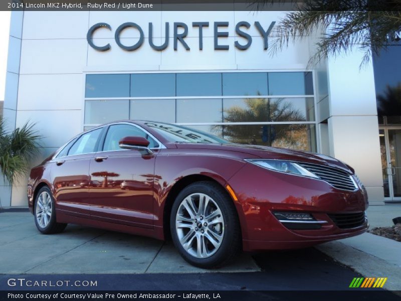 Ruby Red / Light Dune 2014 Lincoln MKZ Hybrid