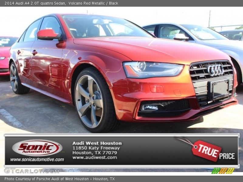 Volcano Red Metallic / Black 2014 Audi A4 2.0T quattro Sedan