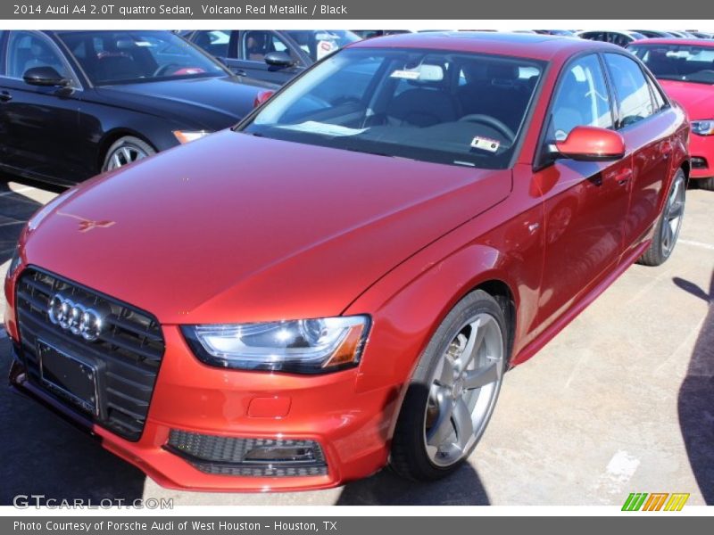 Volcano Red Metallic / Black 2014 Audi A4 2.0T quattro Sedan