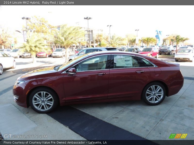 Ruby Red / Light Dune 2014 Lincoln MKZ Hybrid