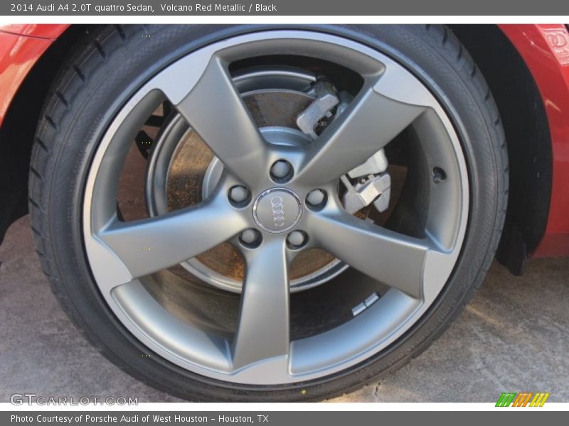 Volcano Red Metallic / Black 2014 Audi A4 2.0T quattro Sedan