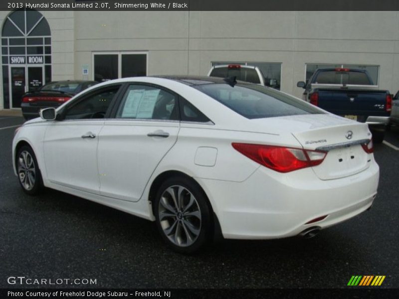 Shimmering White / Black 2013 Hyundai Sonata Limited 2.0T