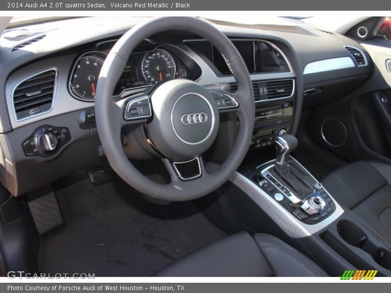 Volcano Red Metallic / Black 2014 Audi A4 2.0T quattro Sedan