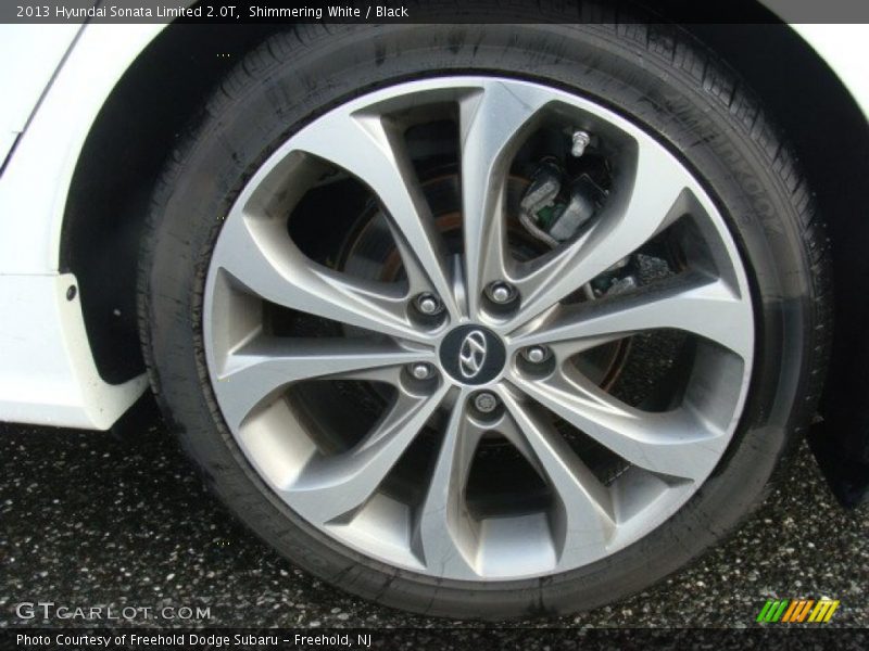 Shimmering White / Black 2013 Hyundai Sonata Limited 2.0T