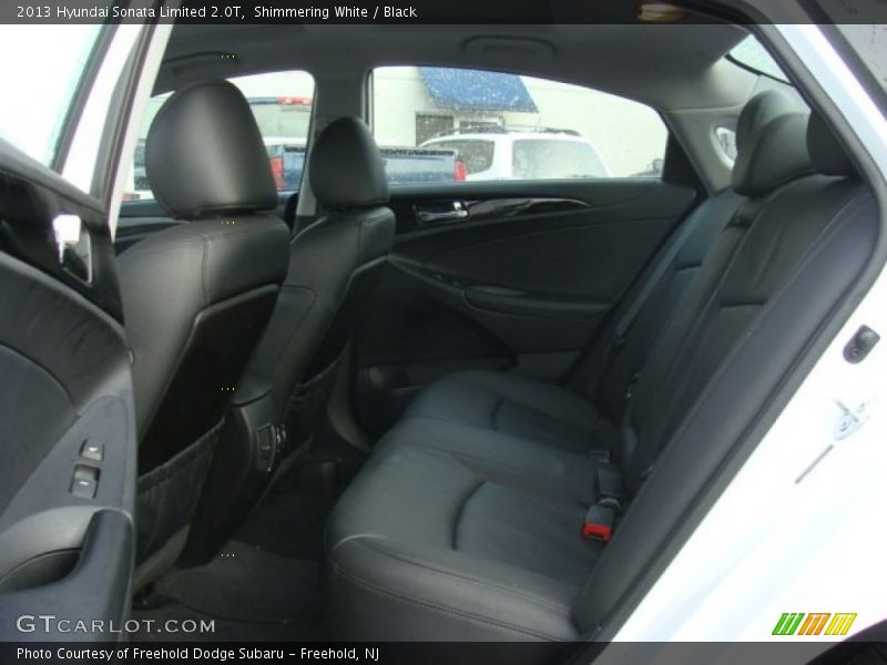 Shimmering White / Black 2013 Hyundai Sonata Limited 2.0T