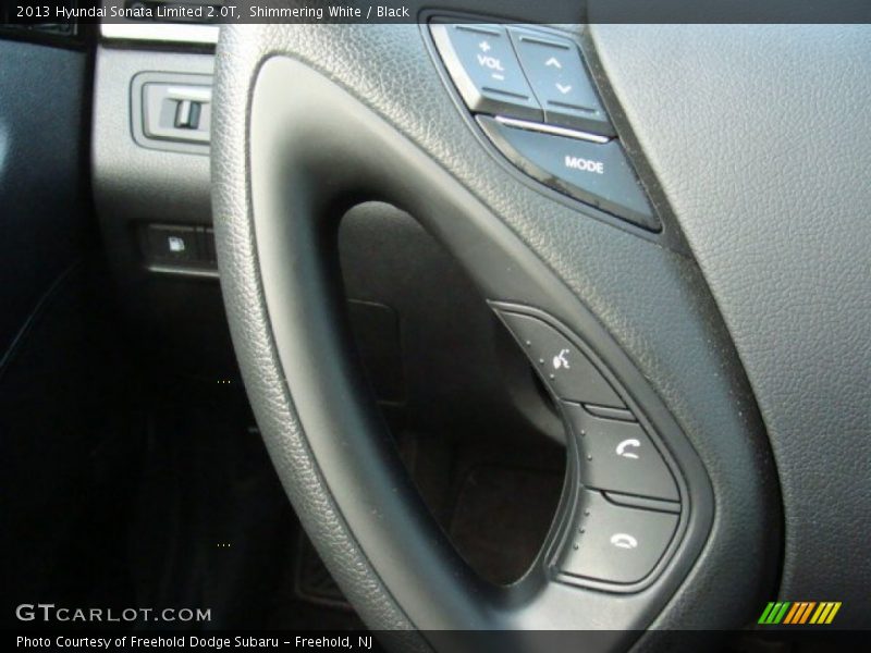 Shimmering White / Black 2013 Hyundai Sonata Limited 2.0T