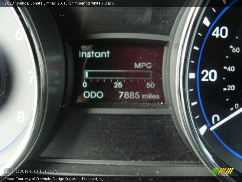 Shimmering White / Black 2013 Hyundai Sonata Limited 2.0T