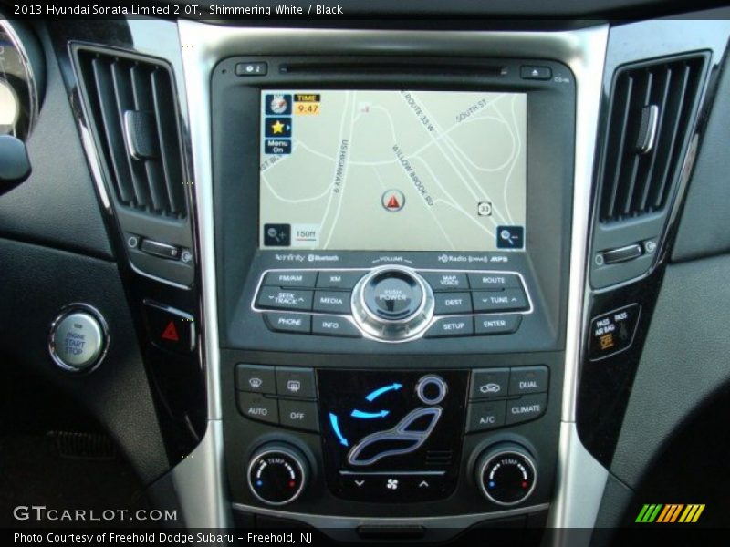 Shimmering White / Black 2013 Hyundai Sonata Limited 2.0T