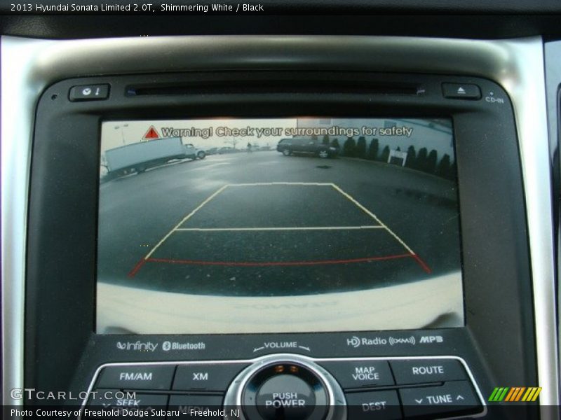 Shimmering White / Black 2013 Hyundai Sonata Limited 2.0T