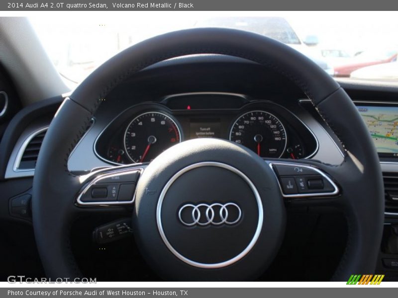 Volcano Red Metallic / Black 2014 Audi A4 2.0T quattro Sedan